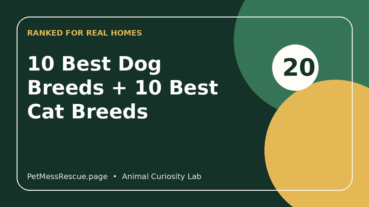 10 Best Dog Breeds and 10 Best Cat Breeds for Real Homes