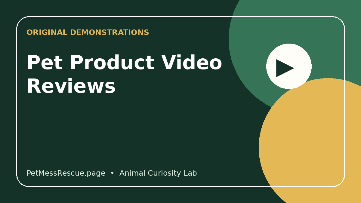 Pet product video reviews